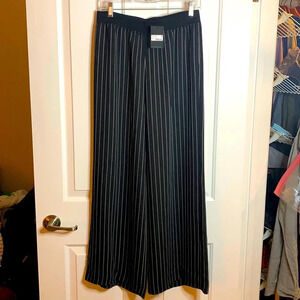 NWT ATM Anthony Thomas Melillo black w/ white pinstripes pants size Medium